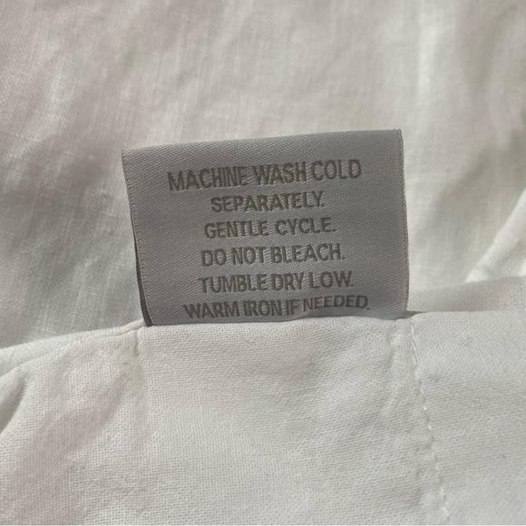 100% Linen Curtain Panels White - Picture 3 of 7